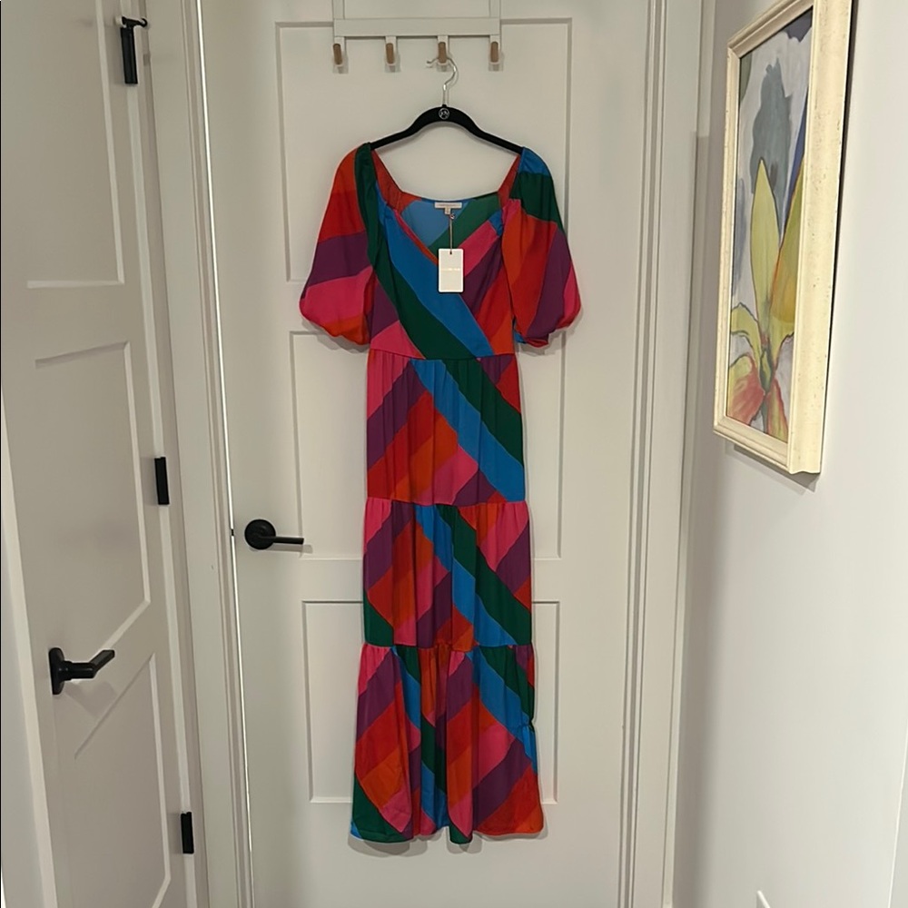 Colorful Striped Maxi Dress